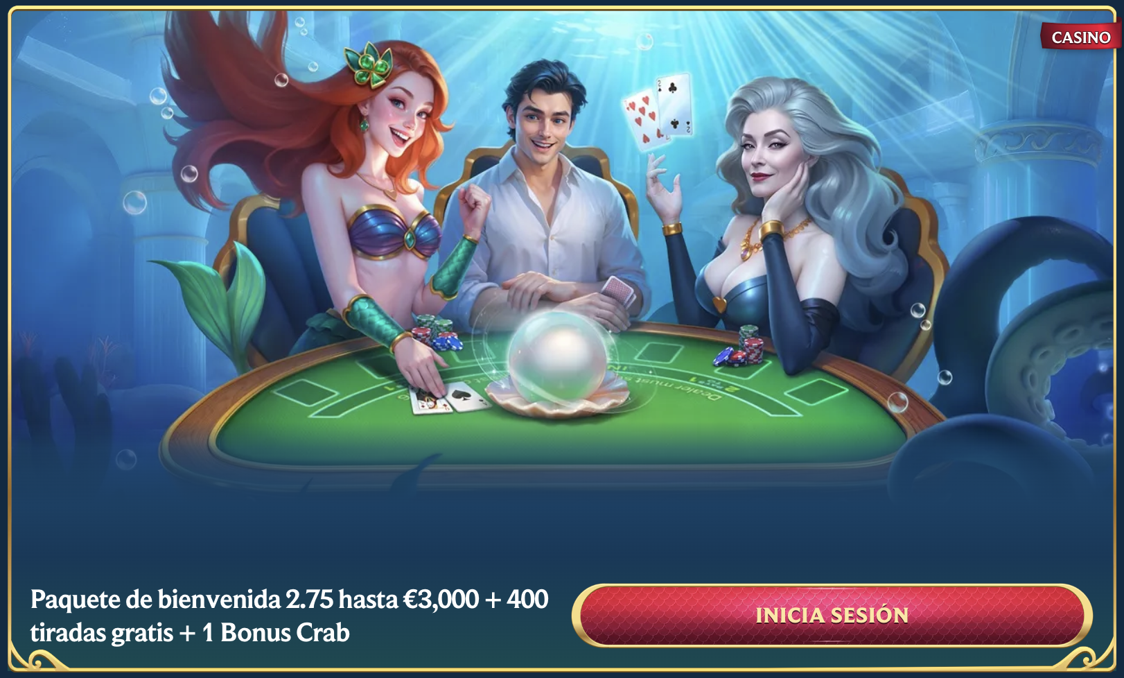 AquaWin Casino Bonos tras el login