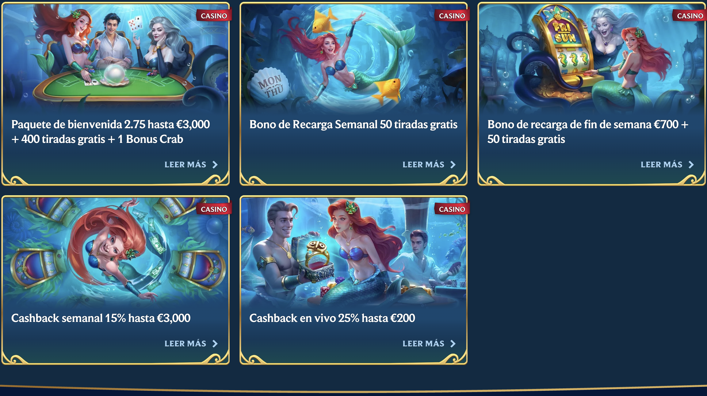 tipos de bonos AquaWin